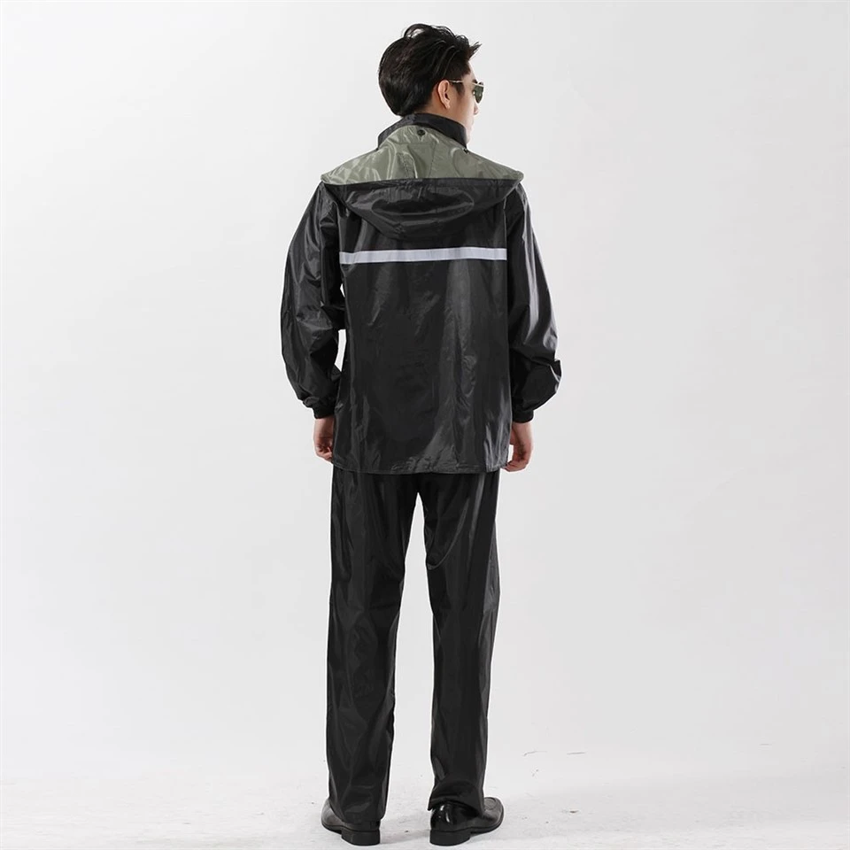 Security Black Duty Raincoat Suit