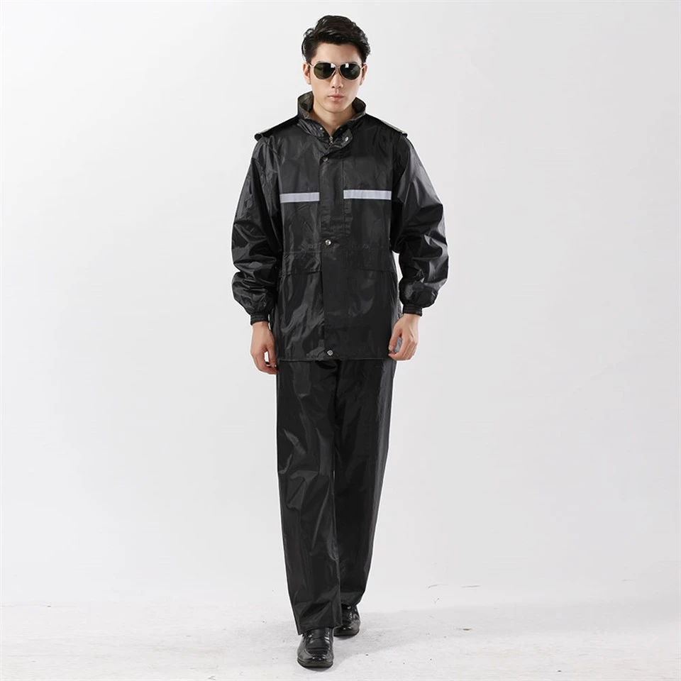 Baju Hujan Tugas Hitam Keselamatan