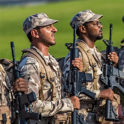 Set Latihan Fizikal Kapas Lengan Panjang Angkatan Bersenjata Qatar Penyamaran Luaran